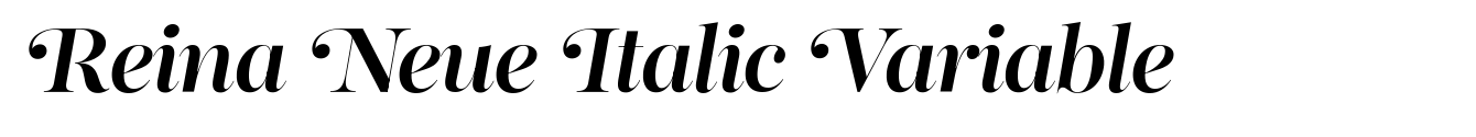 Reina Neue Italic Variable
